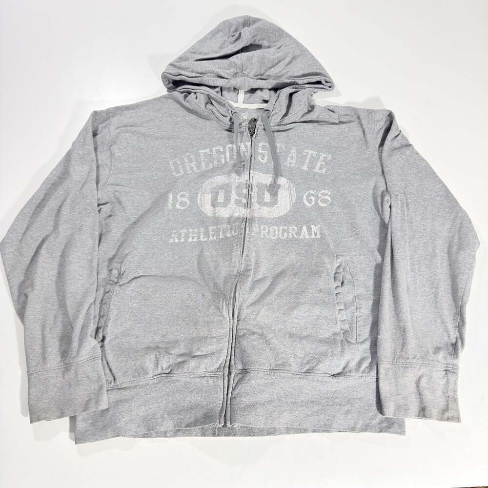 Vintage Nike Oregon State University OSU Beavers Full Zip Hoodie Sweatshirt L